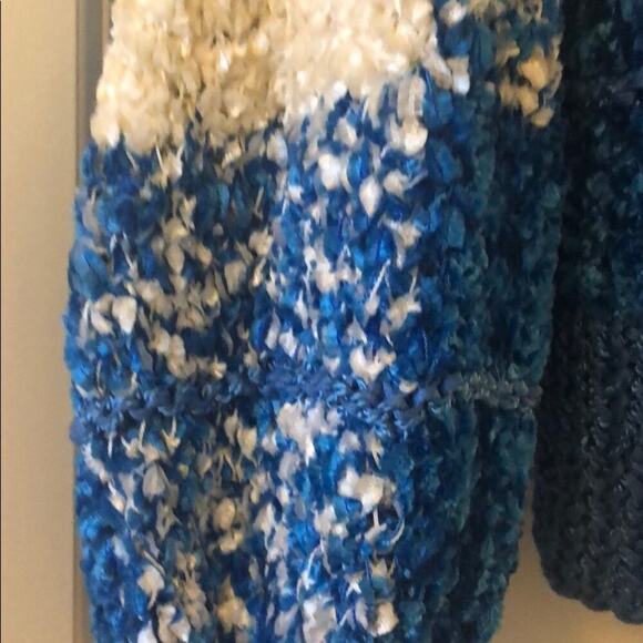 Jacket  window pane hand knit European yarns- - Picture 3 of 4